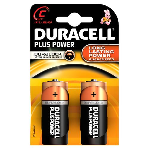 DURACELL Batterie Duracell Plus Power mezzatorcia 2 pezzi